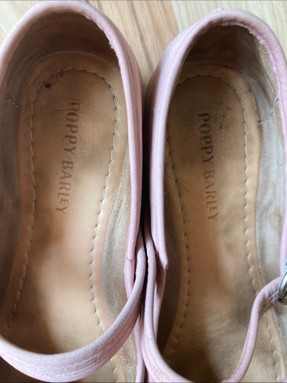 Poppy Barley Blush Modern-Day Mary Jane Suede Flats with Silver Buckle - Picture 2 of 10